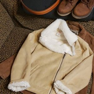 GYMBOREE plush tan jacket sz M 7-8